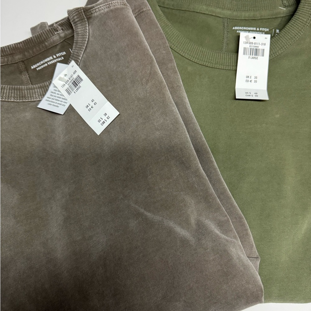 2 Abercrombie & Fitch premium essentials T-shirts